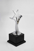 Noble Crystal Base with Gold Silver Bronze Metal Star Business Gift Customized Bespoke Logo Office Decoration Trophy Award