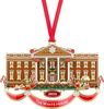 Custom Crafted Enamel Ink Metal Brass Christmas Ornament