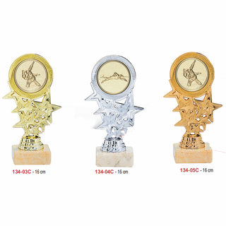 2024 New Design Different Size Custom Made Marble Base Sports Golf Soccer Basketball Marathon Custom Logo Gold Metal Star Trophy Cup 