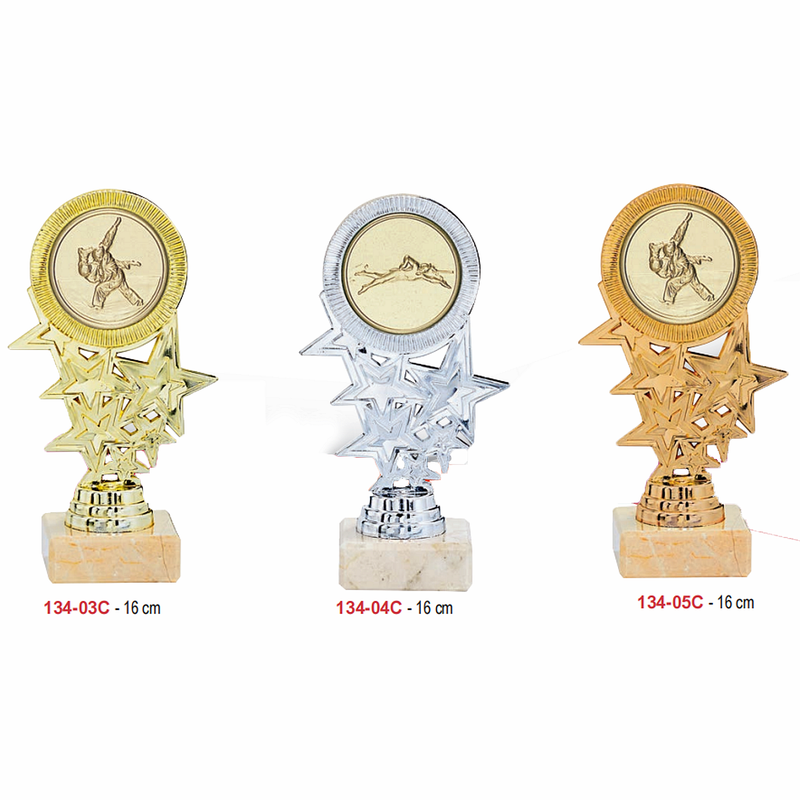 2024 New Design Different Size Custom Made Marble Base Sports Golf Soccer Basketball Marathon Custom Logo Gold Metal Star Trophy Cup 