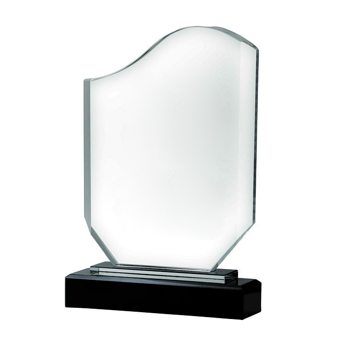 Noble Manufacturer Wholesale UK Gift Personalized Sports Soccer Black Crystal Glass Trophy Award