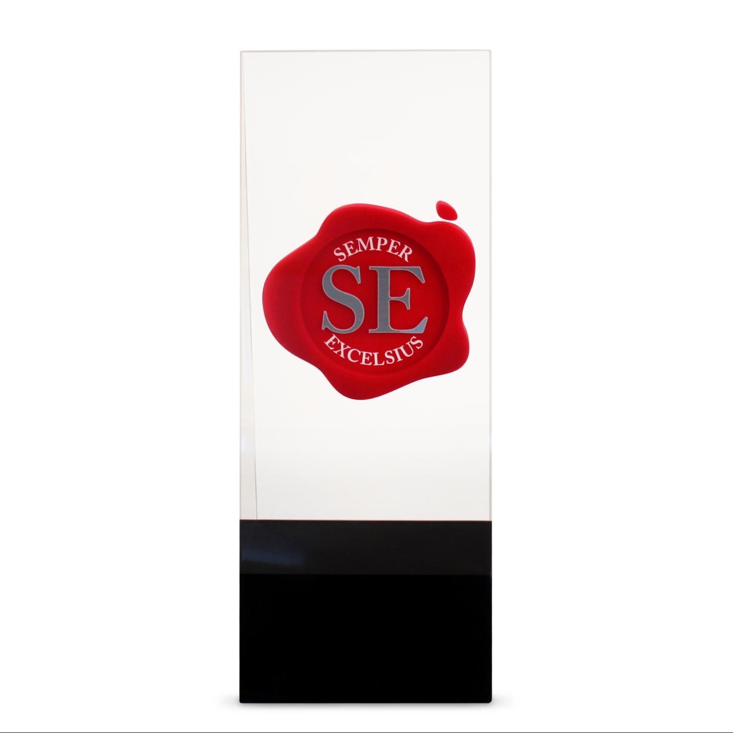 Noble Custom Acrylic Shape Award With An Embedded Flower Trophy Awards Business Gift craft Plaque