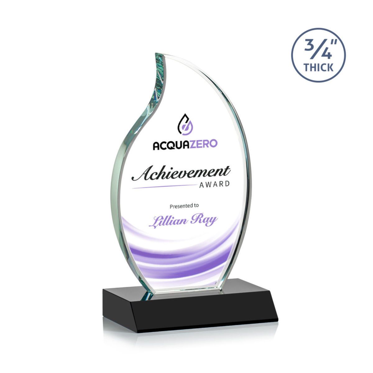 Noble Wholesale Cheap Different Color Options Outdoor Sports Business Gift Custom Personalized Logo Glass Trophy Award Plaque