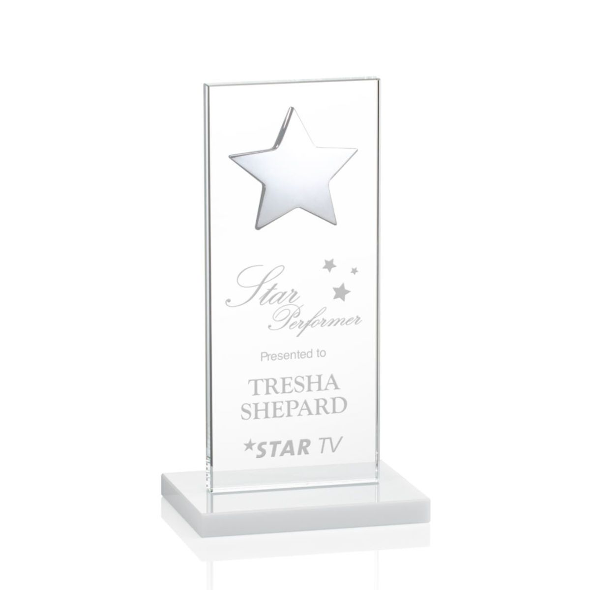 Noble Wholesale Cheap Different Color Options Outdoor Sports Business Gift Custom Personalized Logo Glass Trophy Award Plaque