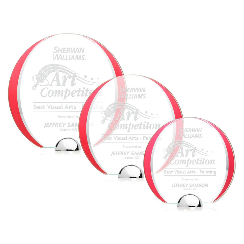 Noble Wholesale Cheap Different Color Options Outdoor Sports Business Gift Custom Personalized Logo Glass Trophy Award Plaque
