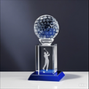 Noble High Quality Crystal Cube Golf Ball Golfer Sports Awards Custom Bespoke Logo Golf A Hole in One Trophy Awards