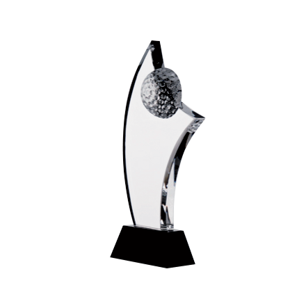 Noble Streamline Crystal Glass outdoor Sports Customized Personalized Bespoke Golf Trophy Award