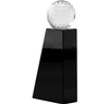 Noble Crystal Golf Ball Black Base Custom Logo Golf Trophy Award