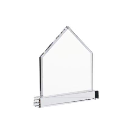Noble Home Plate Crystal Glass outdoor Sports Customized Personalized Bespoke Logo Golf Trophy Award