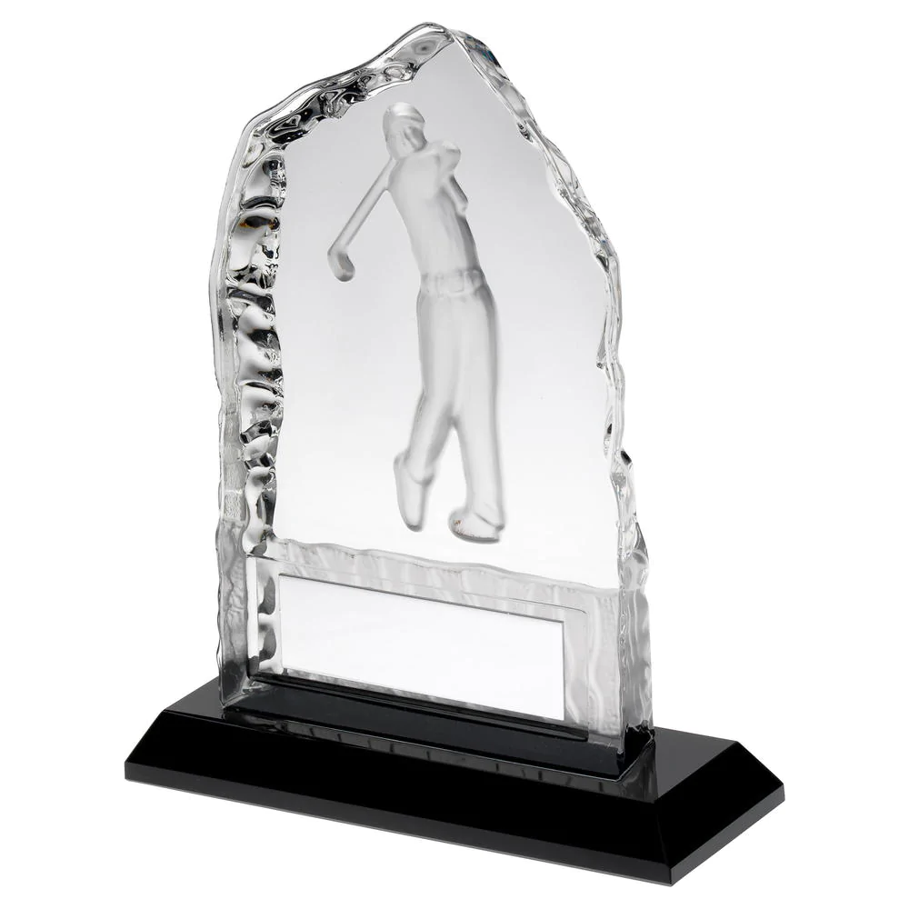 Noble Manufacturer Crystal Glass Outdoor Sports Gift Customized Personalized Bespoke Logo Golf Trophy Award Hand Craft