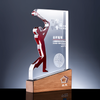 Noble High Quality K9 Crystal Business Gift Sports Awards Custom Bespoke Logo Golf A Hole in One Trophy Hand Craft