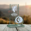 Noble High Quality Crystal Business Gift Sports Awards Custom Bespoke Logo Golf A Hole in One Trophy Hand Craft