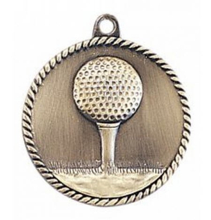 Noble High Quality Gold Metal Golf Business Gift Sports Awards Custom Bespoke Logo Golf A Hole in One Trophy Medal