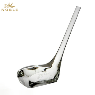 Noble Manufacturer Golf Club Crystal Glass Outdoor Sports Gift Customized Personalized Bespoke Logo Golf Trophy Award Hand Craft