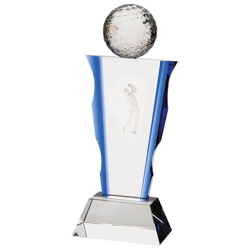 Noble Manufacturer Golf Ball Crystal Outdoor Sports Gift Customized Personalized Bespoke Logo Golf Trophy