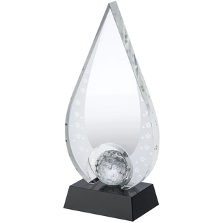 Noble Manufacturer Golf Ball Crystal Glass Sports Gift Customized Personalized Bespoke Logo Golf Trophy Award Hand Craft