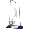 Noble Manufacturer Golf Ball Crystal Glass Outdoor Sports Gift Customized Personalized Bespoke Logo Golf Trophy 
