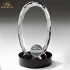 Noble Crystal Glass Golf Ball Custom Logo Golf Trophy Award