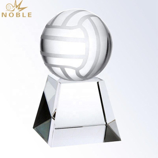100mm Diameter Optical Sports Ball Trophy Accessory Crystal Volleyball