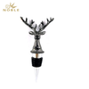 Popular New Design Custom Wedding Gift Animal Deer Head Metal Wine Bottle Stopper