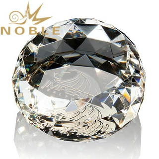 Noble Custom Diamond Facets Crystal Paperweight