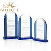 2020 Unique Design Free Engraving Custom Crystal Plaque Award with Blue Edges