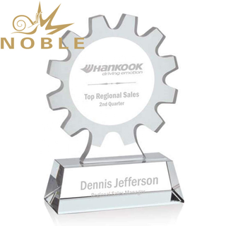 New Design Custom Optical Crystal Gear Award
