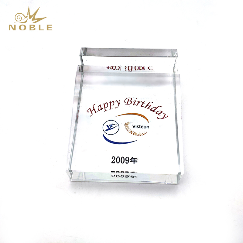 Business Souvenir Custom Logo Crystal Name Card Holder