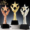 Noble New Design Metal Star Award with Black Crystal Base
