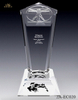 New Arrival Custom Engraving Crystal Pentagon Block Award Trophy