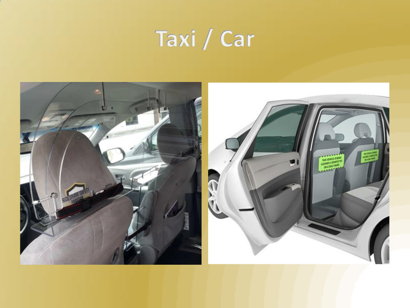 Custom Made Acrylic Sneeze Guard Public Transportation Sneeze Guard Taxi and Bus Acrylic Sneeze Guard