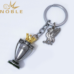 Premier League Champion Trophy Metal Keychain with Liverpool F.C. Club Badge for Football Fans Support Gifts 