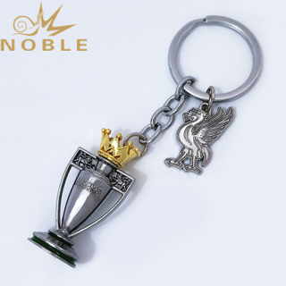 Premier League Champion Trophy Metal Keychain with Liverpool F.C. Club Badge for Football Fans Support Gifts 