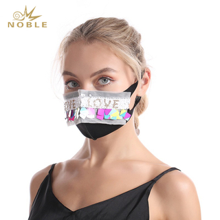 Wholesale 2020 China Supplier New Style Rhinestone Party Fashion Face Mask with Design 