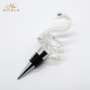 High Quality Food Grade Personalized Design K9 Crystal Swan Wine Whisky Bottle Stopper for Wedding Souvenirs 