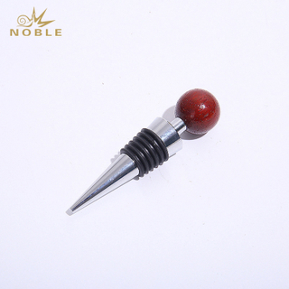 Custom No MOQ Large Stock Zinc Alloy Wholesale Silicone Seal Round Head Wine Bottle Stoppers for Wedding Gifts 