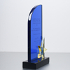 Hot Selling Wholesale Customized K9 Business Gifts Blue Crystal Trophy Star Crystal Awards