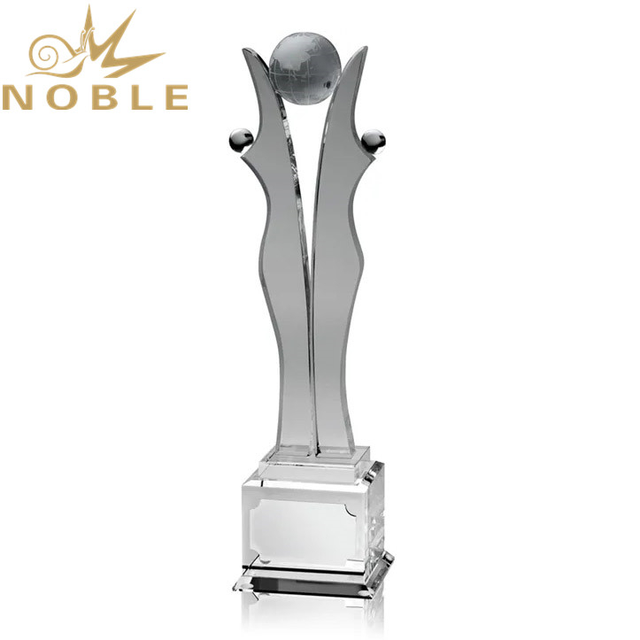 High Quality New Design Custom Optical Crystal Globe Award
