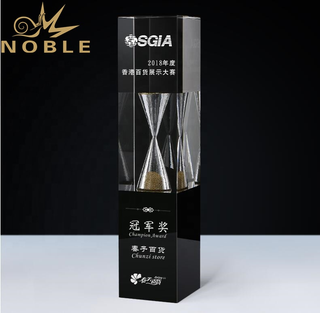 New Design Crystal Cube Hourglass Award 