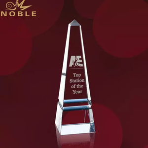 Noble Best Selling Custom Crystal Obelisk Plaques