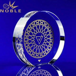 High Quality Popular Free Engraving Crystal Round Award Crystal Paperweight