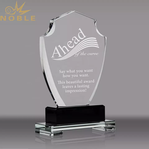 Custom Crystal Shield Plaque Trophy