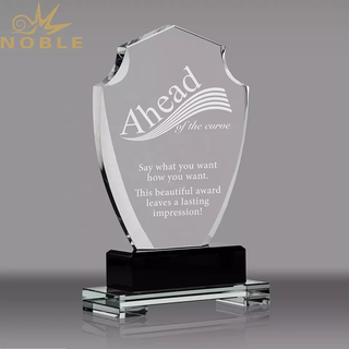 Buy Clear Ribbon Crystal Corporate Trophy on Yiwu Noble Import & Export  Co., Ltd.