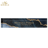 Noble Crystal Glass Name Plate With Custom Bespoke Logo Promotional Business Gift Office Desk Decoration Hand Craft