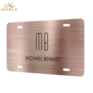 Noble Brushed Aluminum Name Plate With Custom Bespoke Photo Logo Promotional Business Gift Office Desk Decoration Hand Craft