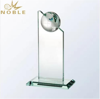Custom Engraving Jade Glass Custom Globe Trophy