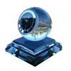 Noble Manufacturer Crystal Glass Clock Business Gift Customized Bespoke Logo Office Decoration Trophy Award Hand Craft Ball Tabletop clock