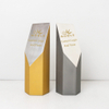 High Quality Gold Silver Metal Aluminum Tower Custom Bespoke Etched Logo Business Gift Craft Trophy Awards