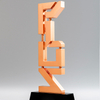 High Quality Customized Shape Gold Metal Logo With Crystal Base Business Gift Custom Logo Trophy Award