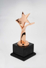 Noble Crystal Base with Gold Silver Bronze Metal Star Business Gift Customized Bespoke Logo Office Decoration Trophy Award